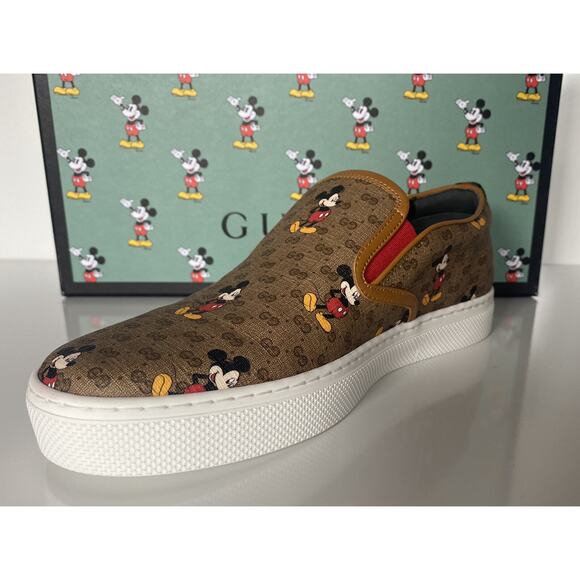 Gucci Men’s GG Supreme Mickey Mouse Sneakers 7.5 US (Gucci 7) Italy 603689 NIB main image 4
